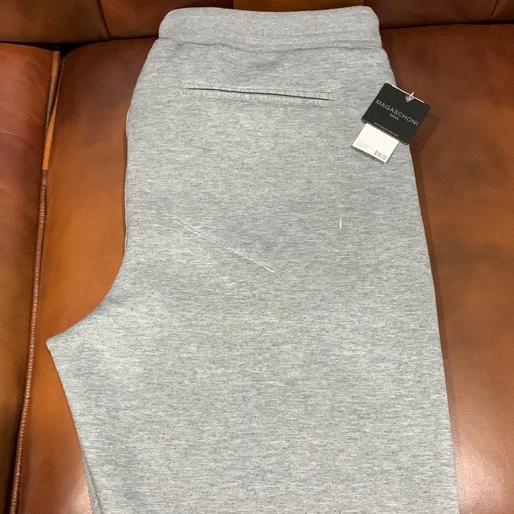 Magaschoni man grey heather joggers.